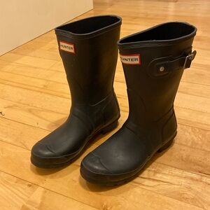 Hunter rain boots women original short matte navy blue US size 6 EU 37